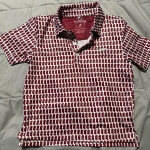 Kid’s Maroon and White Polo Shirt